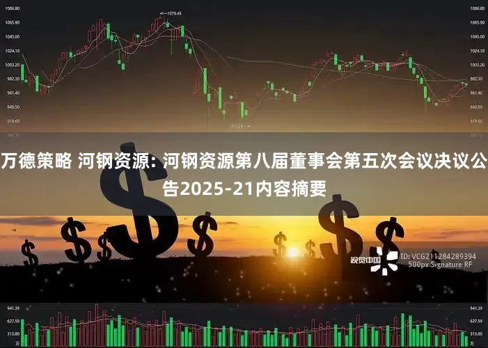 万德策略 河钢资源: 河钢资源第八届董事会第五次会议决议公告2025-21内容摘要