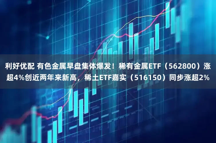 利好优配 有色金属早盘集体爆发！稀有金属ETF（562800）涨超4%创近两年来新高，稀土ETF嘉实（516150）同步涨超2%